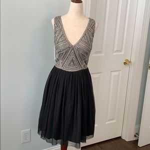 Aidan Mattox Sequin & Tulle Cocktail Dress, Sz 8